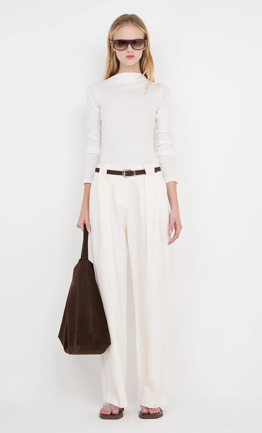 ELLEN PLEAT PANT - IVORY sold by bec + bridge product image thumbnail 2