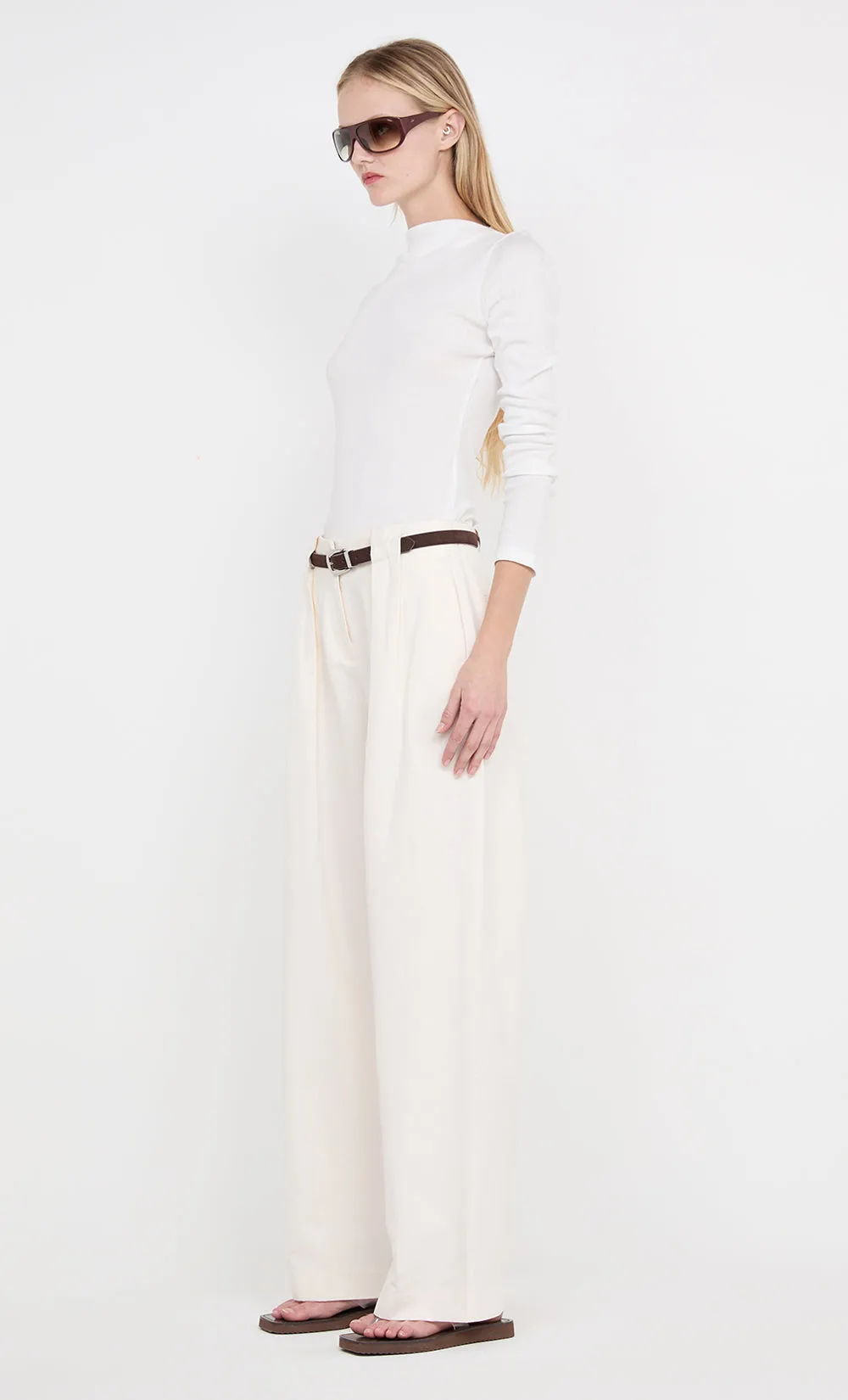 ELLEN PLEAT PANT - IVORY sold by bec + bridge product image thumbnail 3