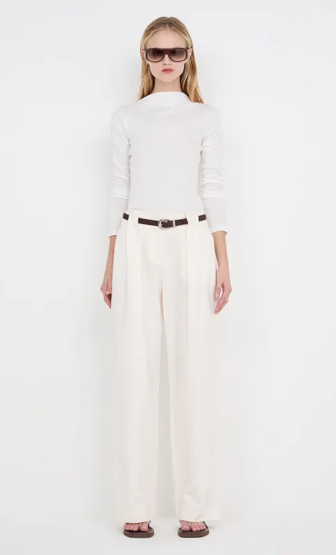ELLEN PLEAT PANT - IVORY sold by bec + bridge
