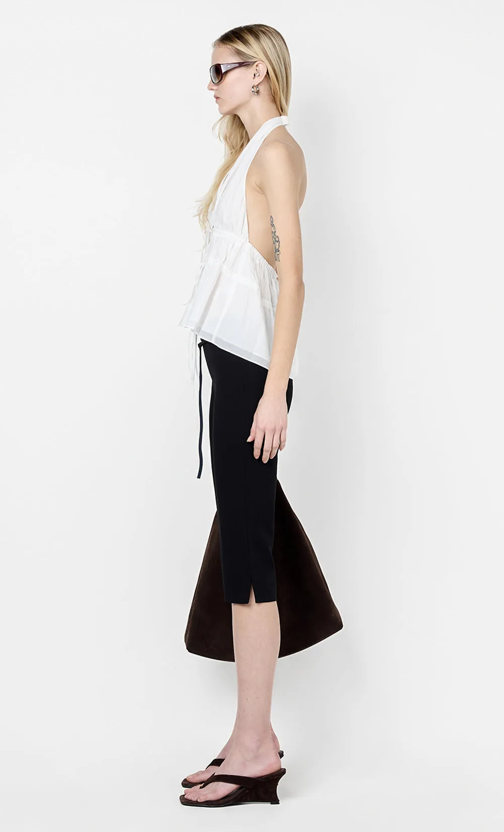 LYNNA HALTER TOP - WHITE sold by bec + bridge product image thumbnail 3