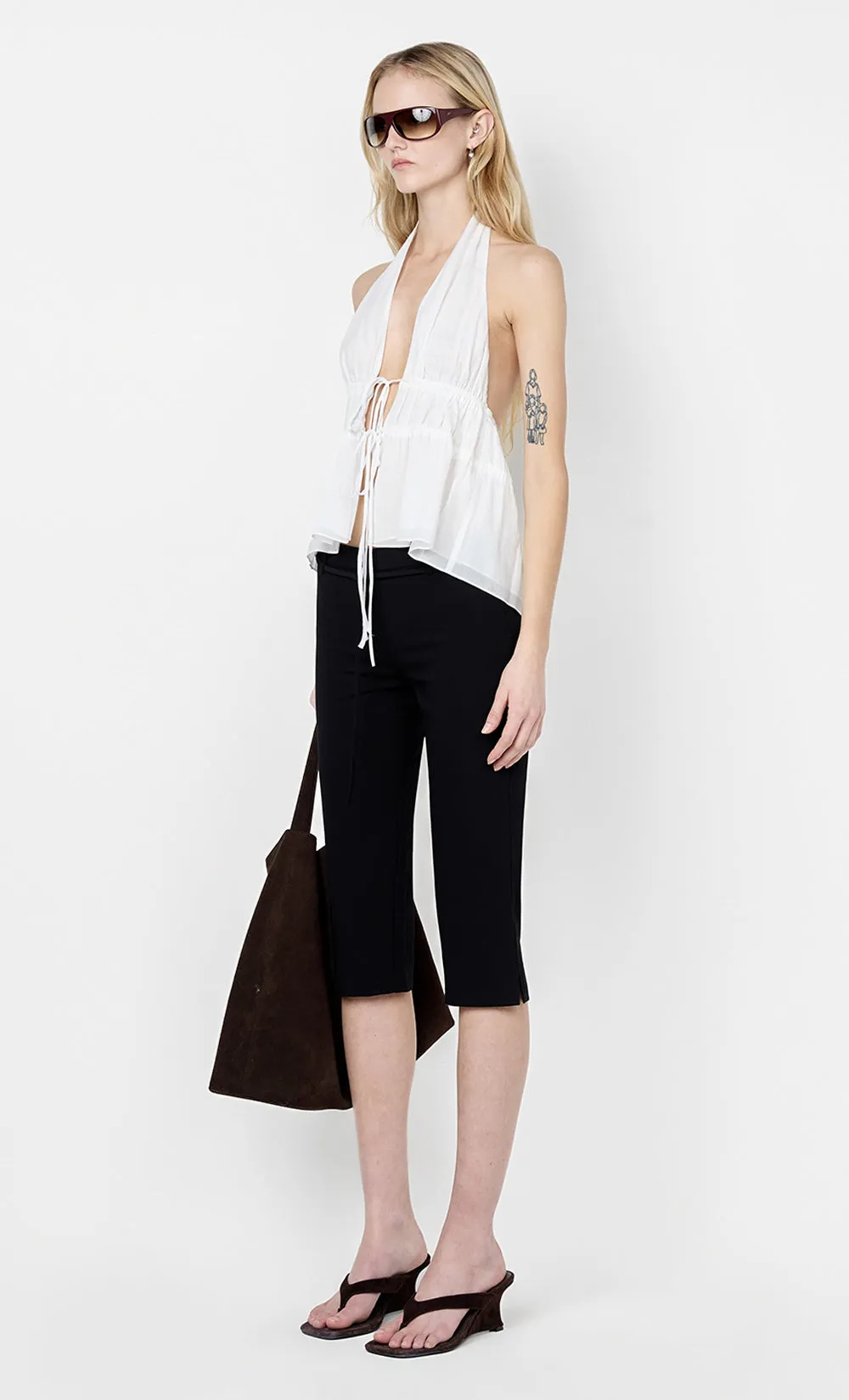 LYNNA HALTER TOP - WHITE sold by bec + bridge product image thumbnail 2