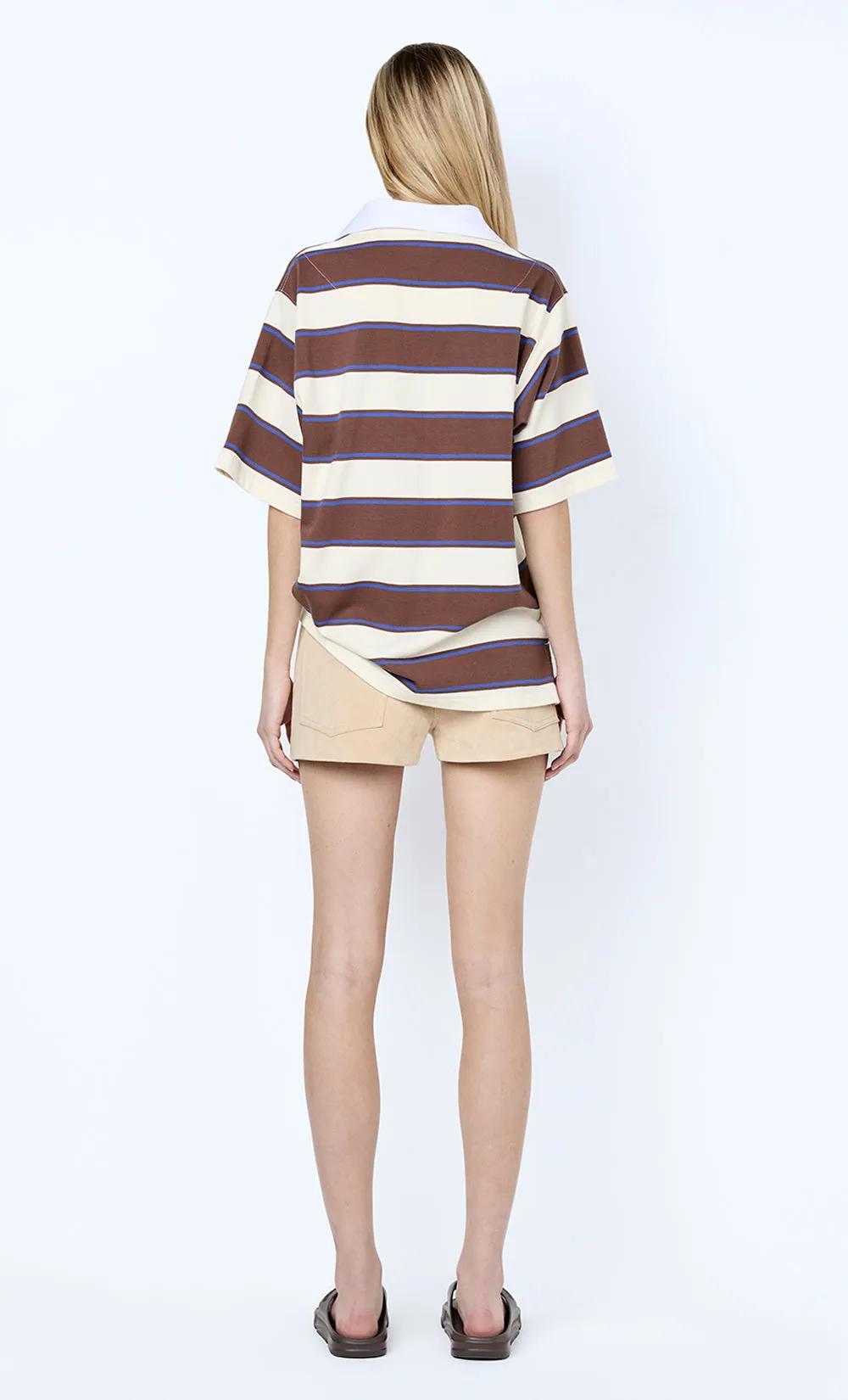 MYLO JERSEY TEE - IVORY/CHOC STRIPE sold by bec + bridge product image thumbnail 4
