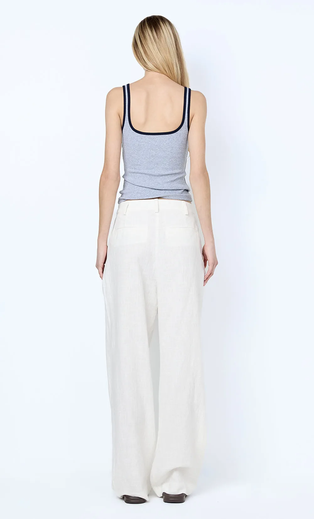 LANA SQUARE NECK TANK - GREY MARLE/INK sold by bec + bridge product image thumbnail 5