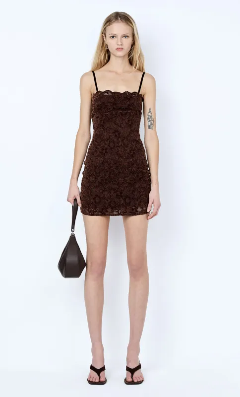PAMELA MINI DRESS - CHOC sold by bec + bridge