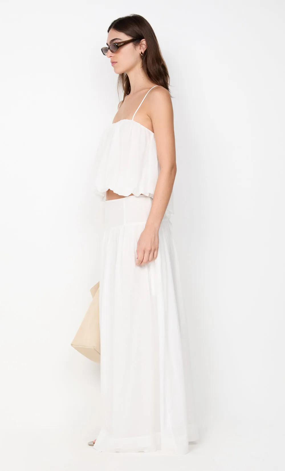 MARLOWE BUBBLE CAMI - WHITE sold by bec + bridge product image thumbnail 2