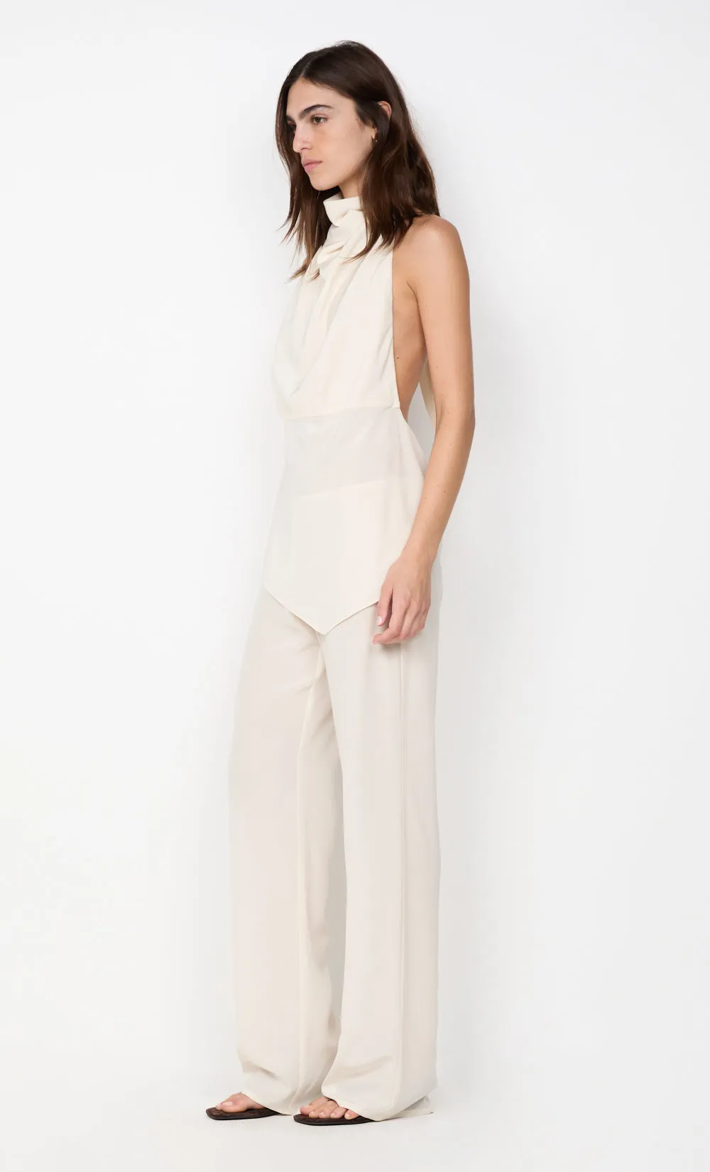 LUCIE HALTER TOP - IVORY sold by bec + bridge product image thumbnail 3