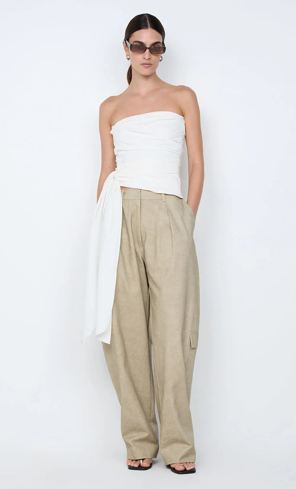 BELLE STRAPLESS TOP - IVORY sold by bec + bridge product image thumbnail 4