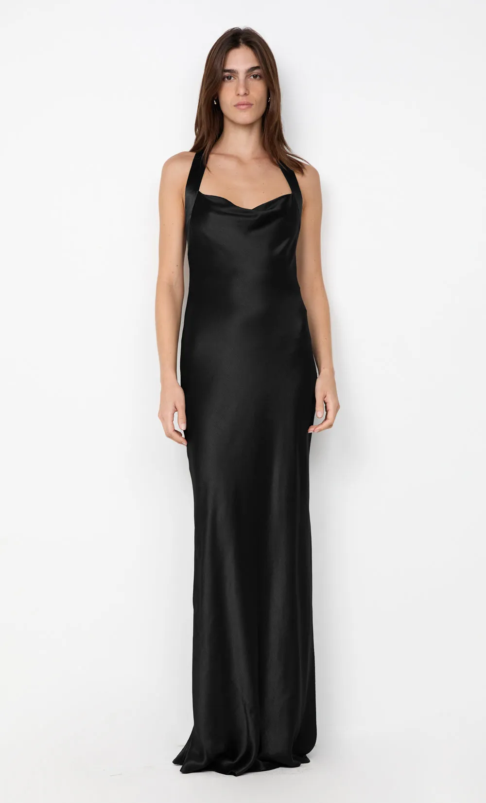 GIA HALTER MAXI DRESS - BLACK sold by bec + bridge