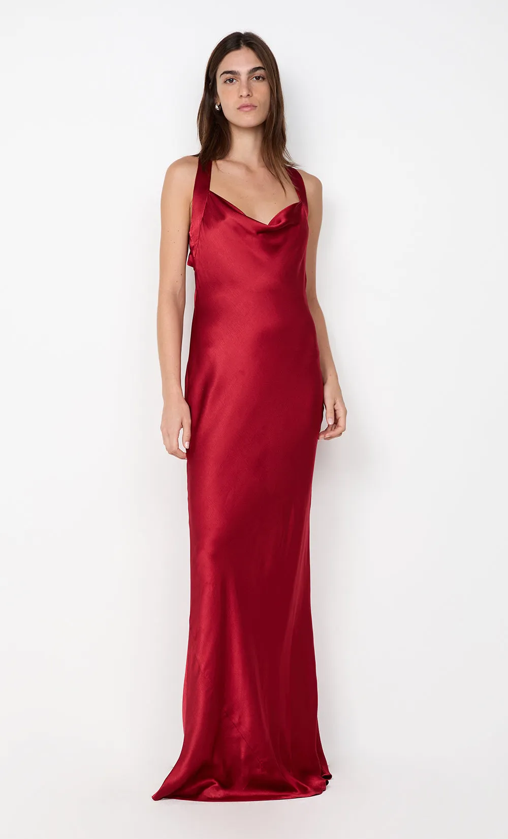 GIA HALTER MAXI DRESS - CHERRY sold by bec + bridge
