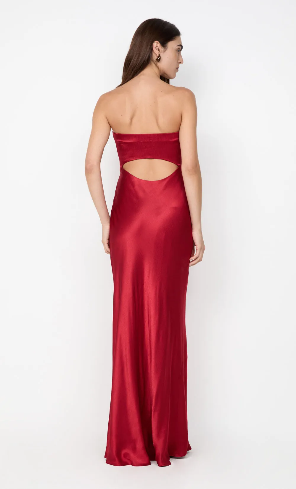 CINDER STRAPLESS MAXI DRESS - CHERRY sold by bec + bridge product image thumbnail 5