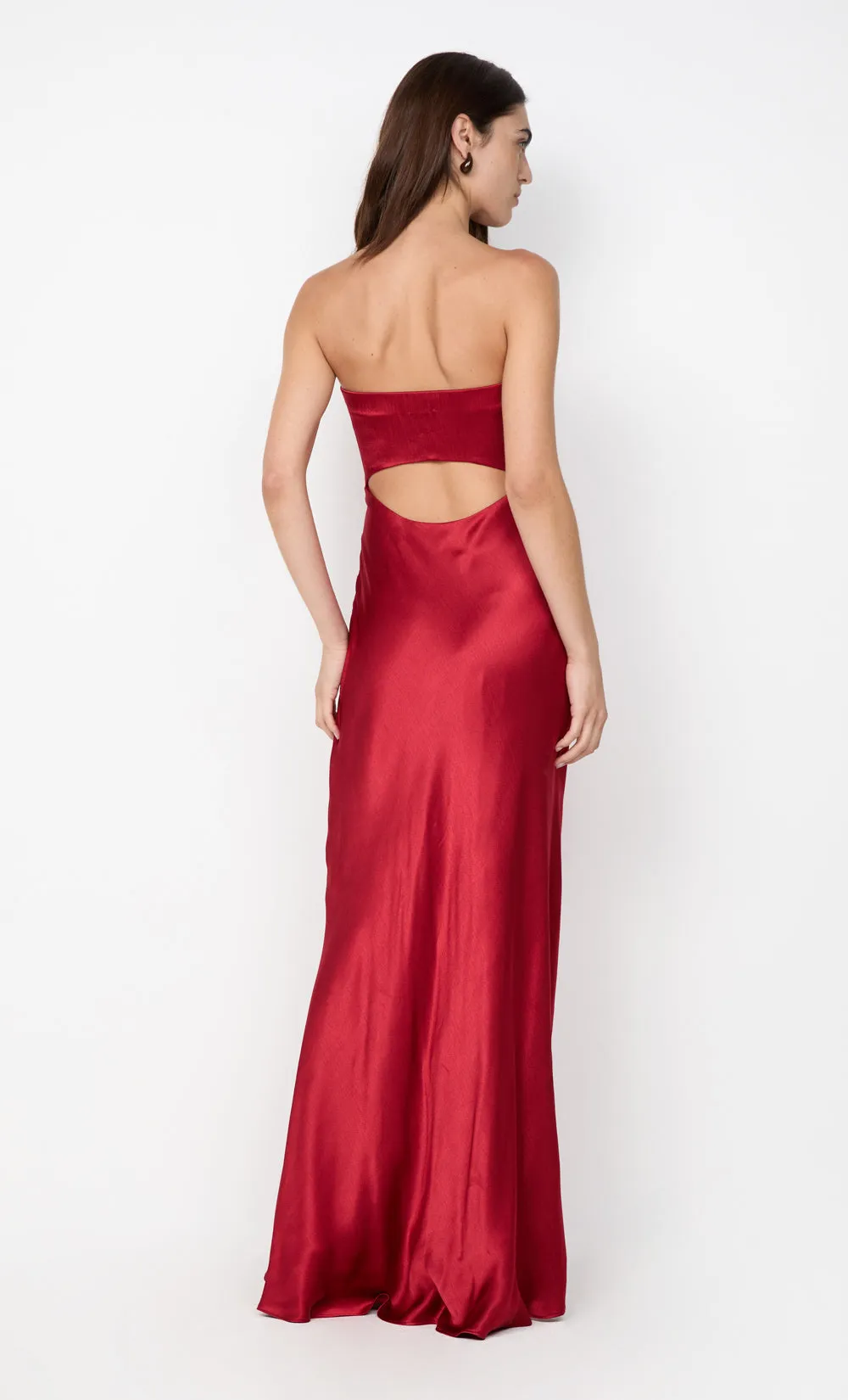CINDER STRAPLESS MAXI DRESS - CHERRY sold by bec + bridge product image thumbnail 2