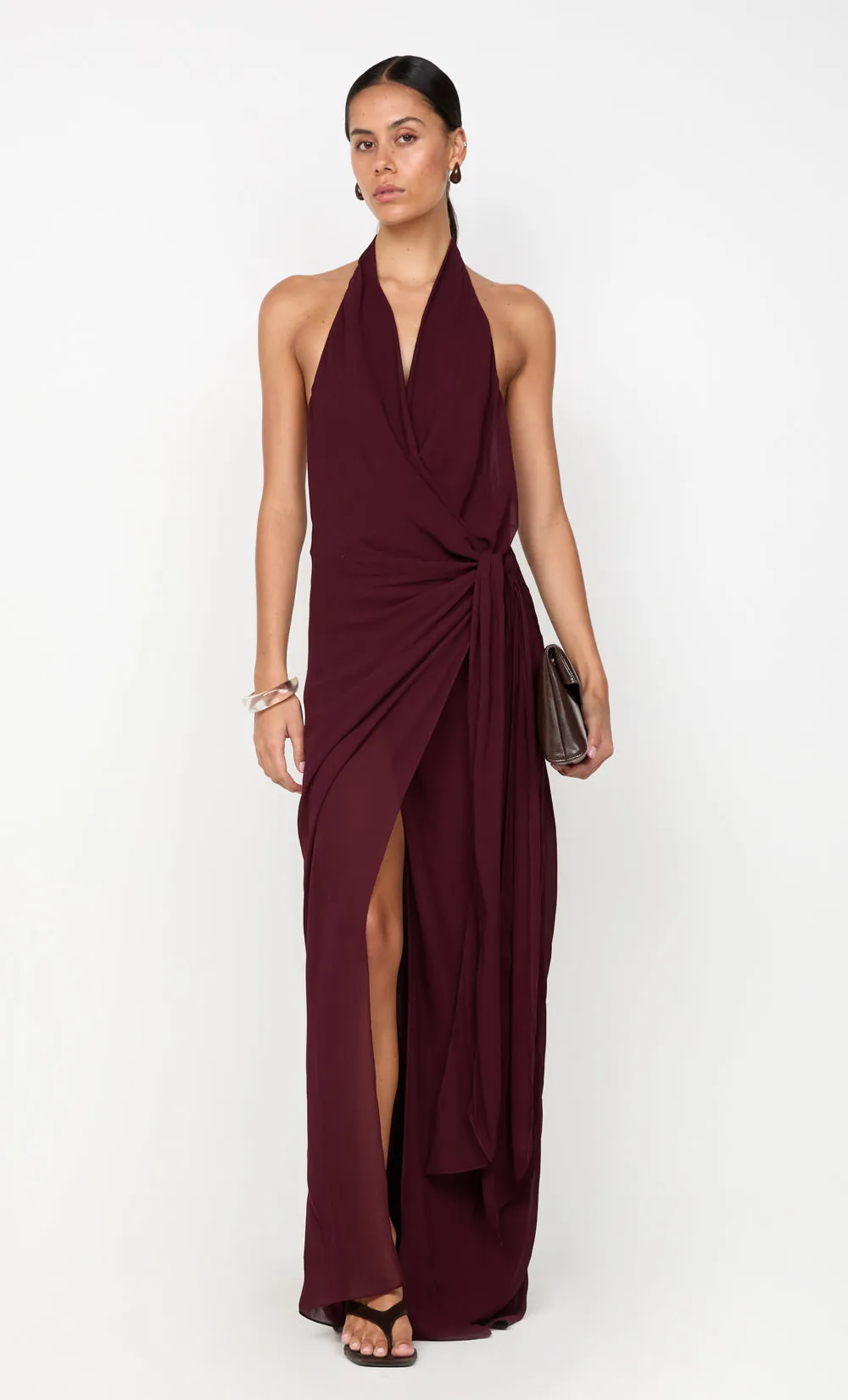 SONEVA WRAP DRESS - PLUM sold by bec + bridge