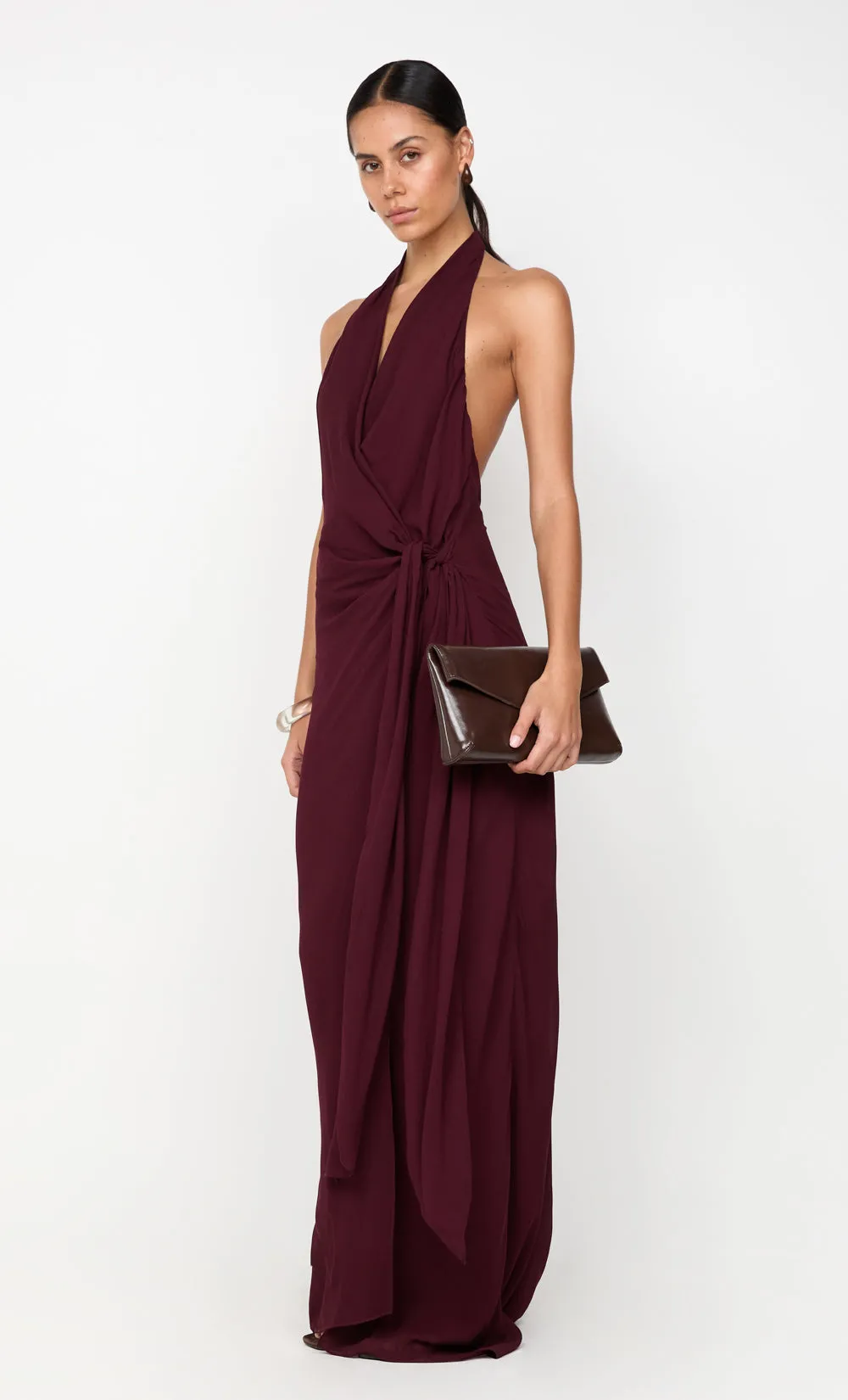 SONEVA WRAP DRESS - PLUM sold by bec + bridge product image thumbnail 2