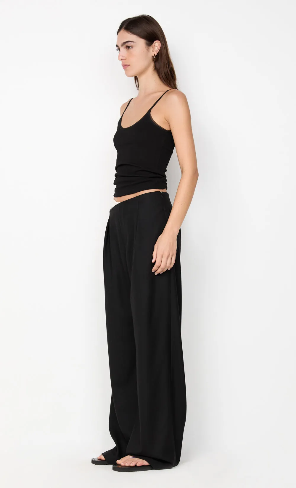 DEMI CONTRAST ASYM PANT - BLACK sold by bec + bridge product image thumbnail 3