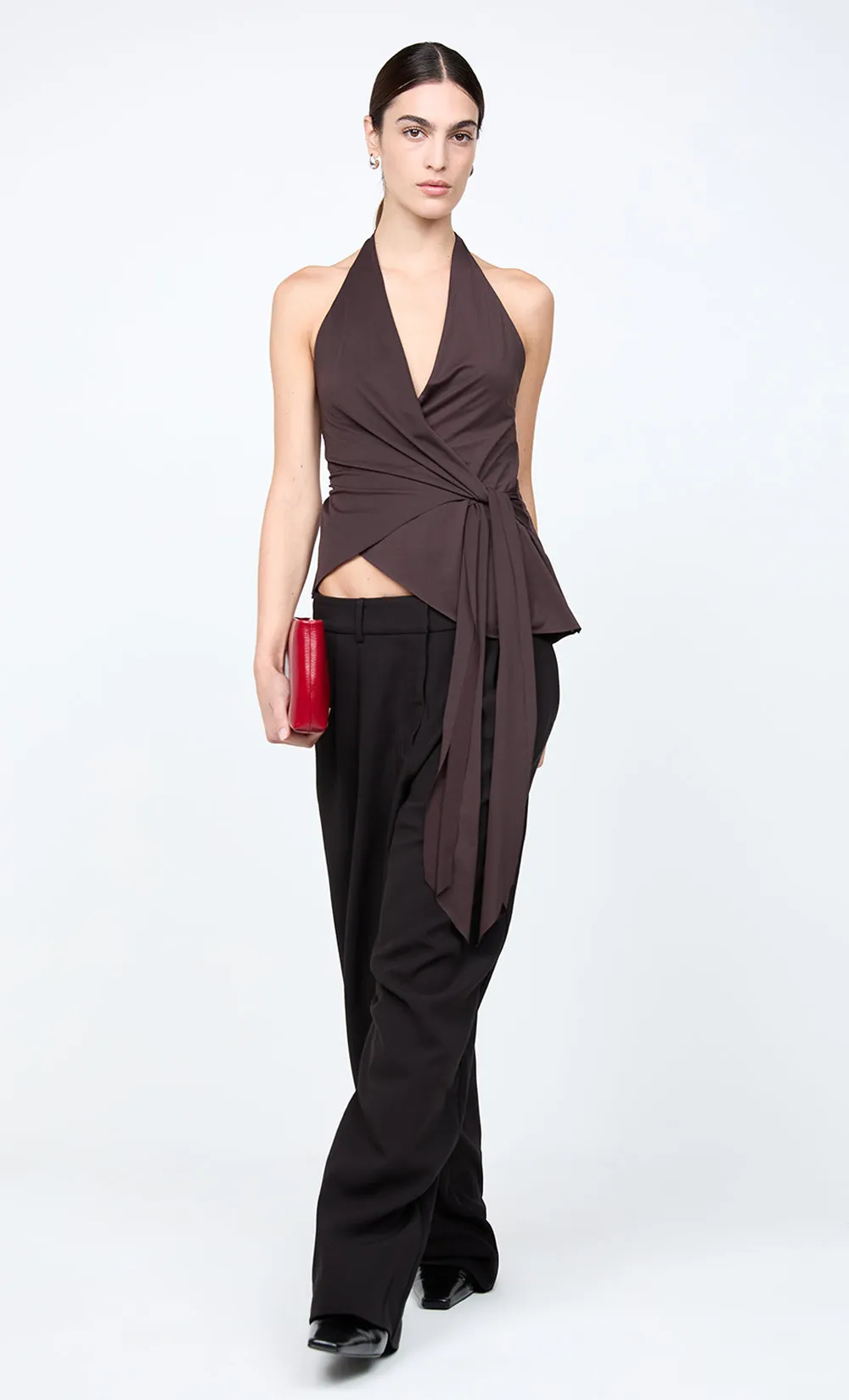 MIA HALTER TOP - DARK CHOCOLATE sold by bec + bridge product image thumbnail 2