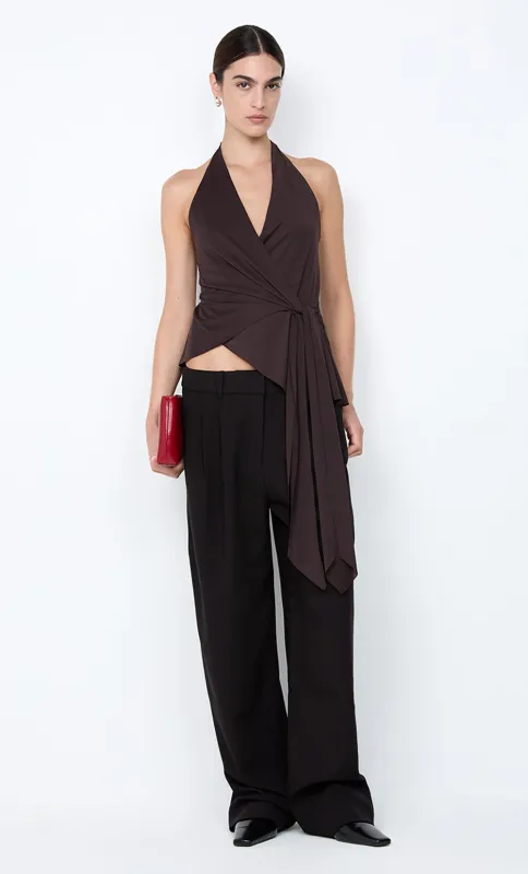 MIA HALTER TOP - DARK CHOCOLATE sold by bec + bridge