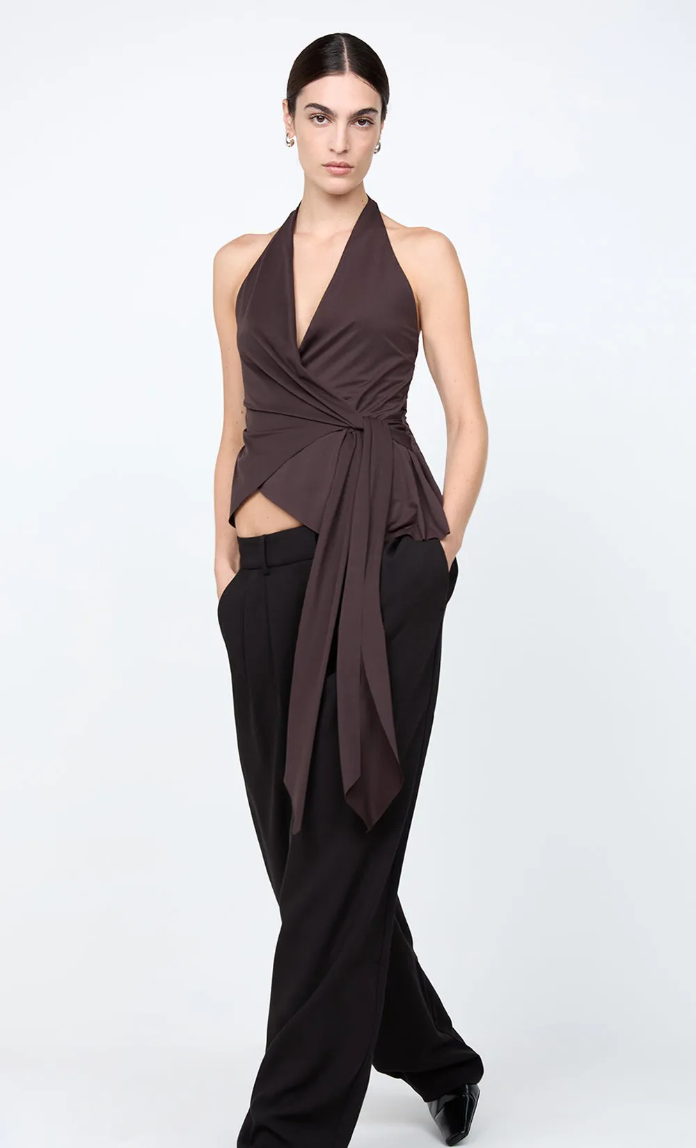 MIA HALTER TOP - DARK CHOCOLATE sold by bec + bridge product image thumbnail 5