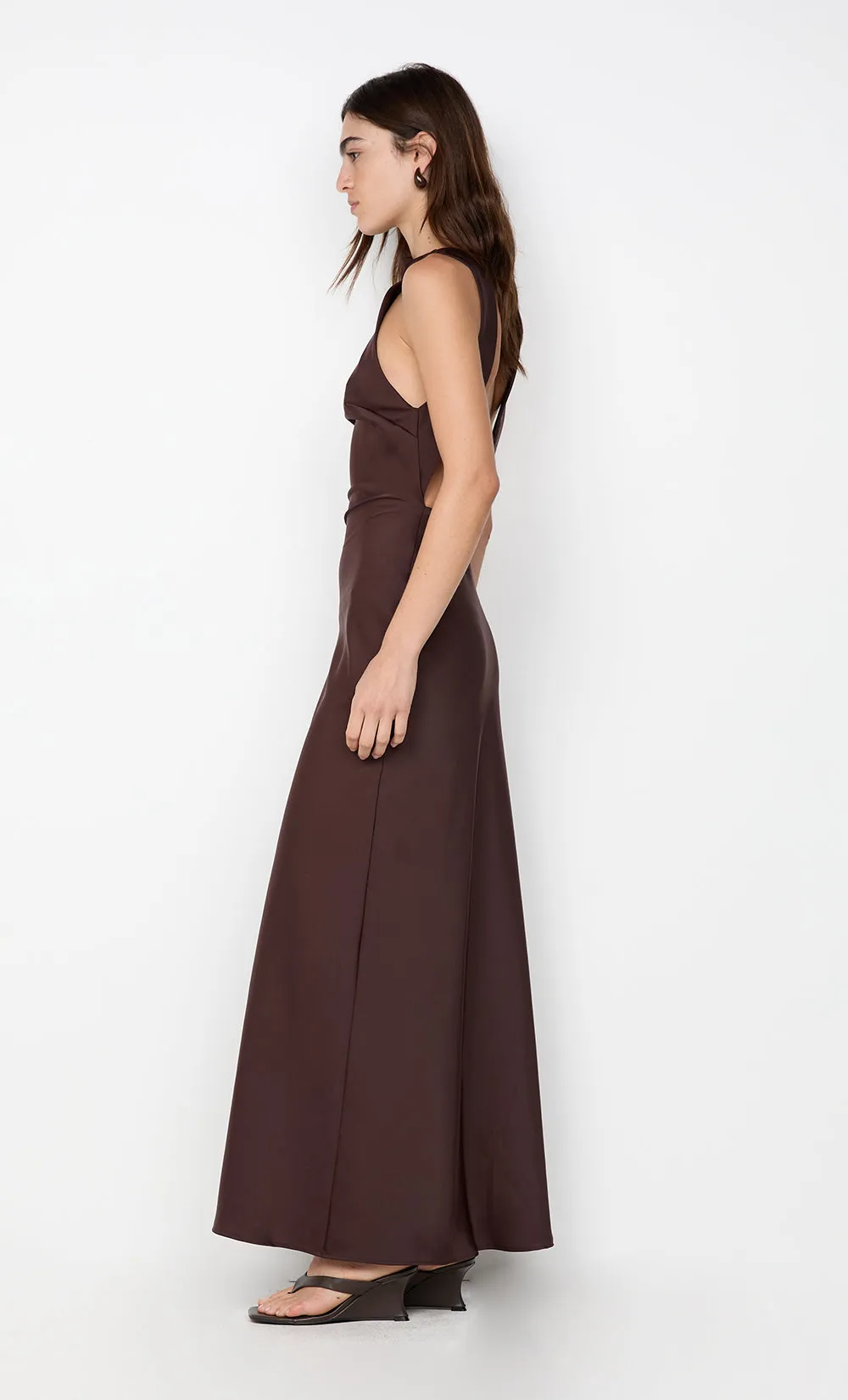NYSSA MAXI DRESS - DARK CHOCOLATE sold by bec + bridge product image thumbnail 4
