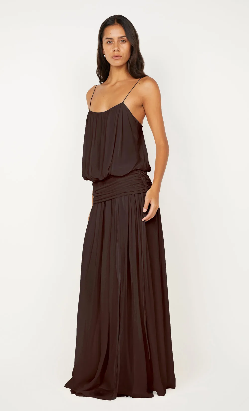 CAMILLE BLOUSON DRESS - DARK CHOCOLATE sold by bec + bridge product image thumbnail 3