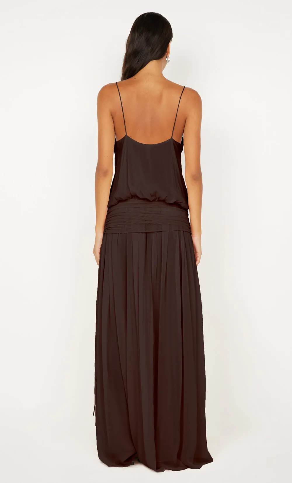 CAMILLE BLOUSON DRESS - DARK CHOCOLATE sold by bec + bridge product image thumbnail 4