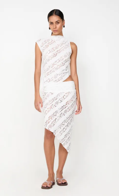 HENRIETTA ASYM SKIRT - WHITE sold by bec + bridge