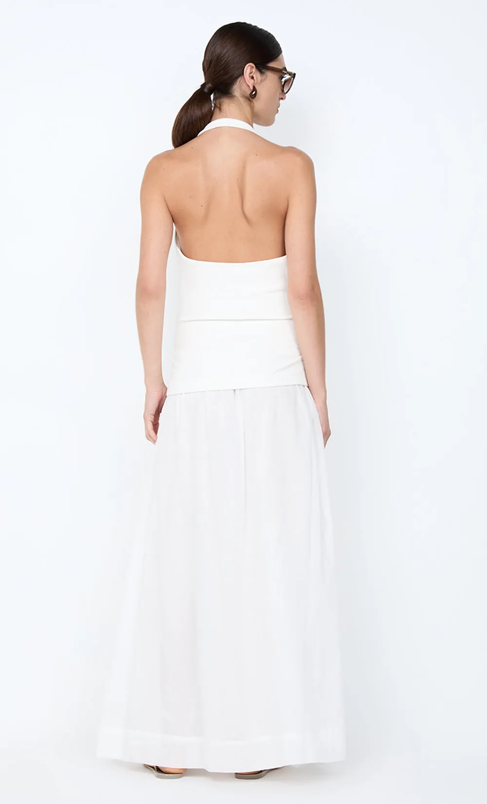 SABRINE HALTER MAXI DRESS - IVORY/WHITE sold by bec + bridge product image thumbnail 3