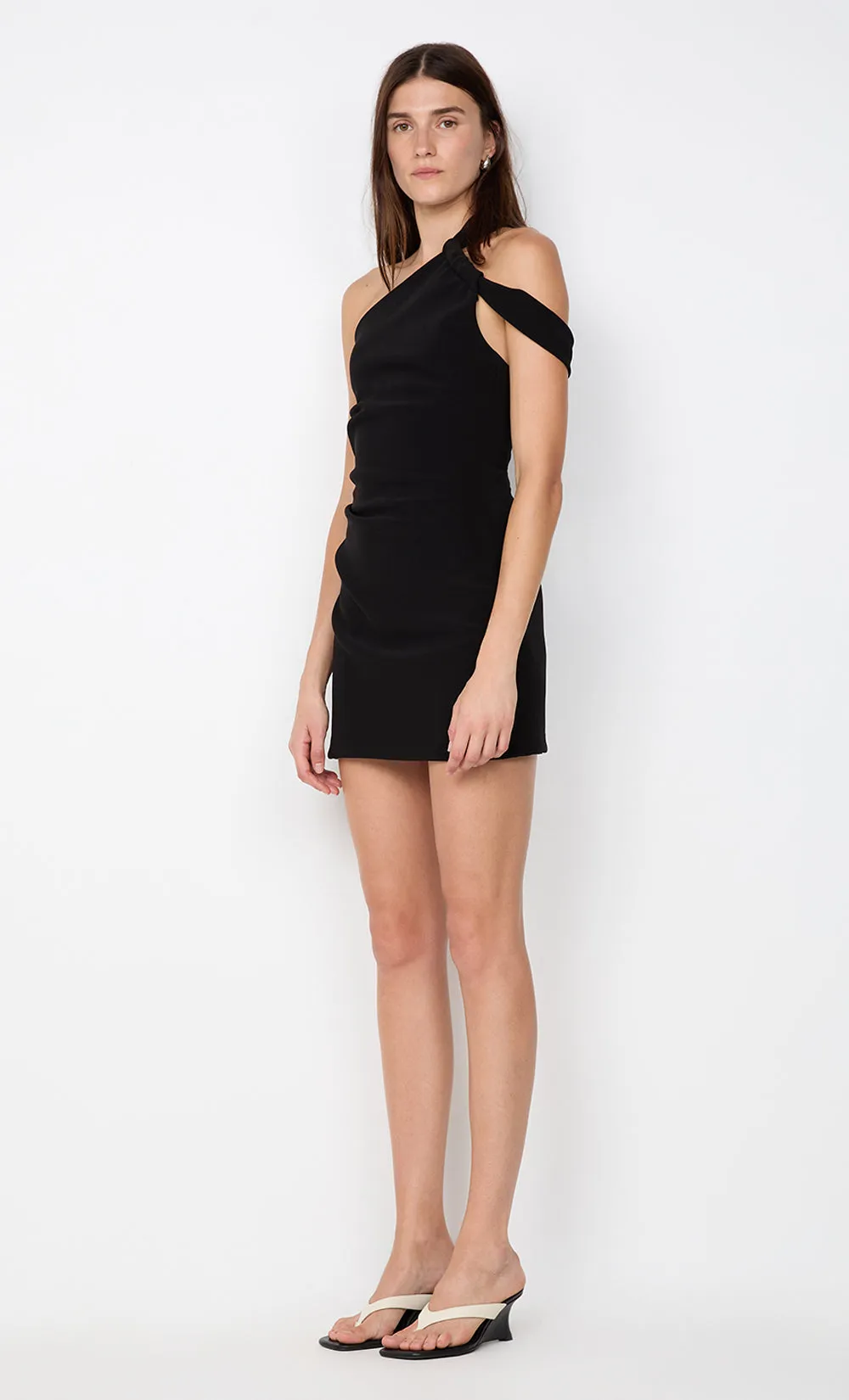 SYLVIE ASYM MINI DRESS - BLACK sold by bec + bridge product image thumbnail 3