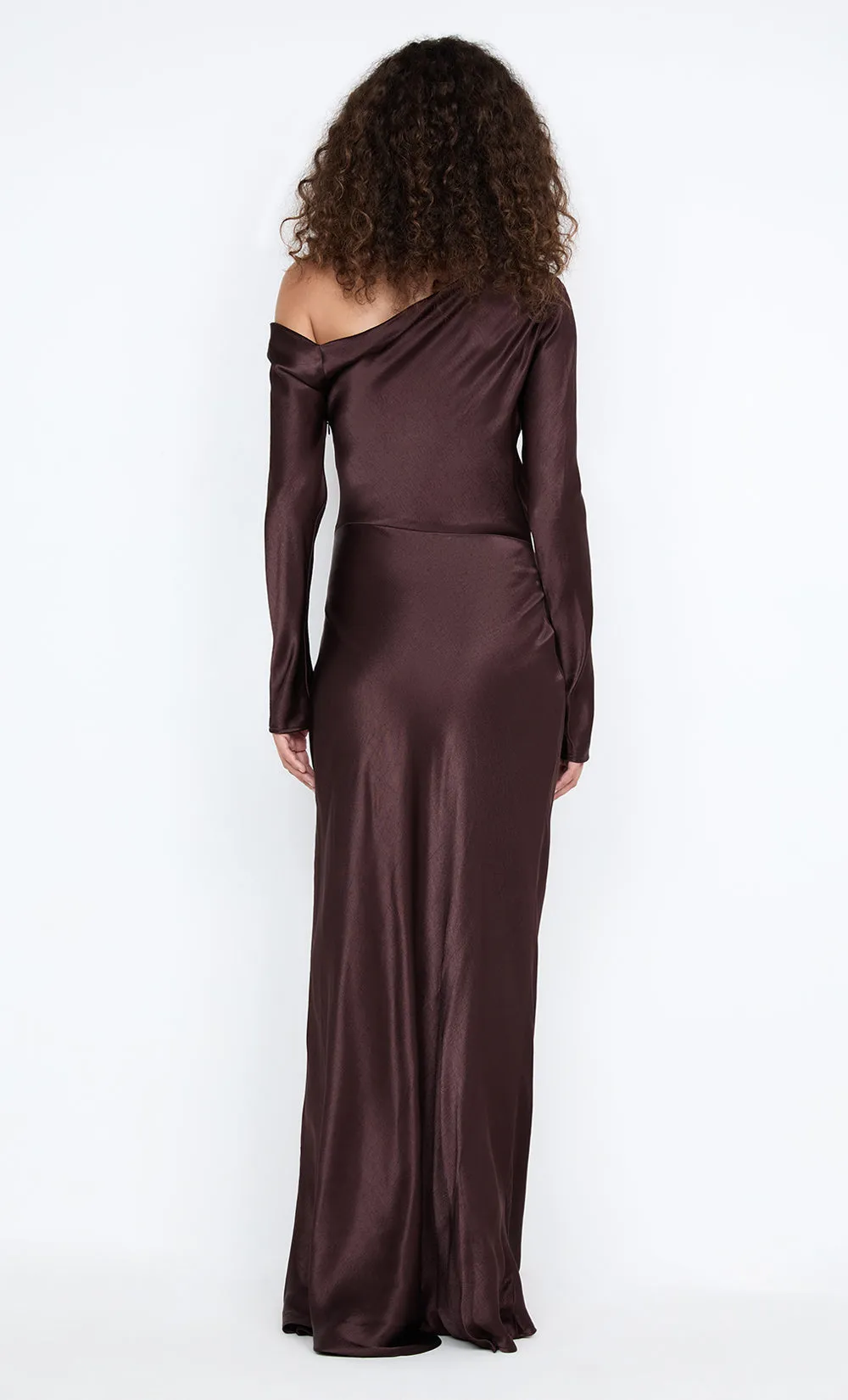SIENA ASYM MAXI DRESS - DARK CHOCOLATE sold by bec + bridge product image thumbnail 5
