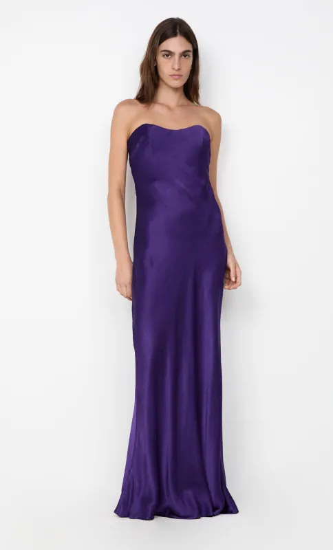 CINDER STRAPLESS MAXI DRESS - DEEP PURPLE sold by bec + bridge