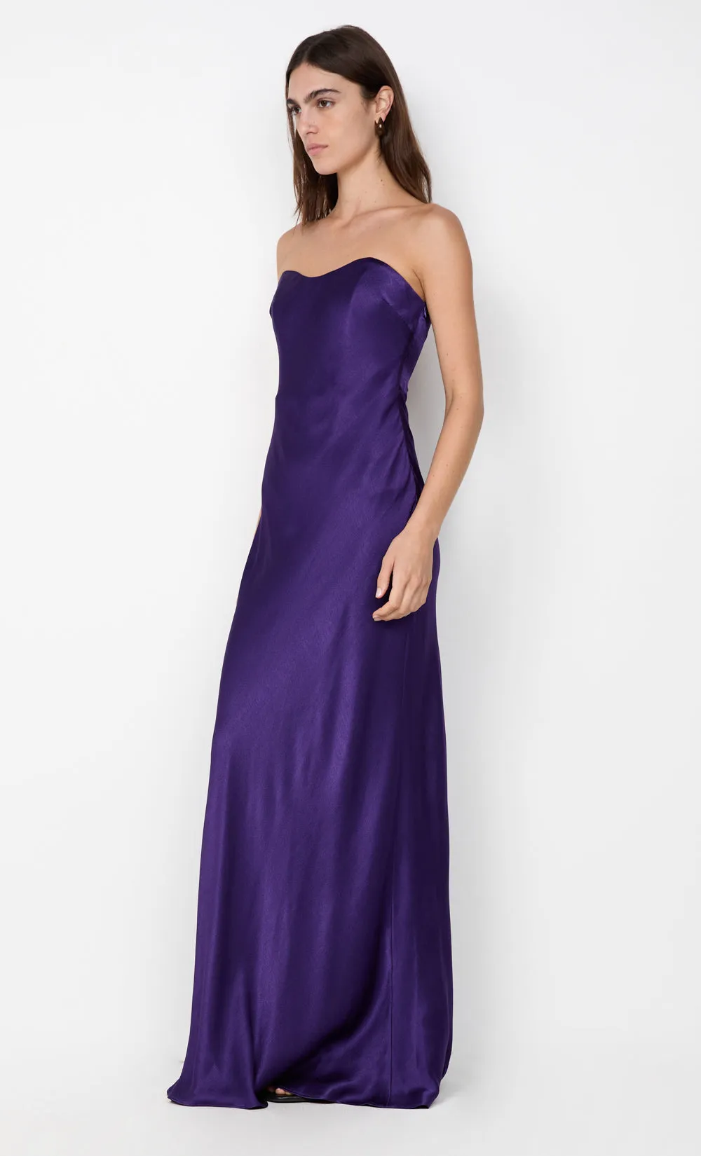 CINDER STRAPLESS MAXI DRESS - DEEP PURPLE sold by bec + bridge product image thumbnail 4
