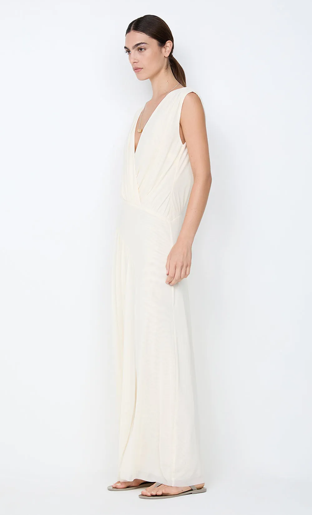 ASHLAN V NECK MAXI DRESS - BUTTERCREAM sold by bec + bridge product image thumbnail 4