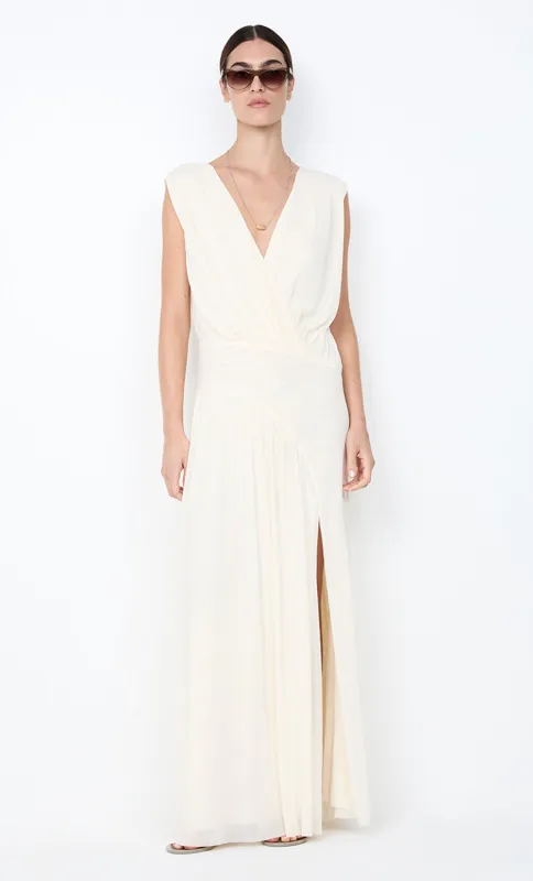 ASHLAN V NECK MAXI DRESS - BUTTERCREAM sold by bec + bridge