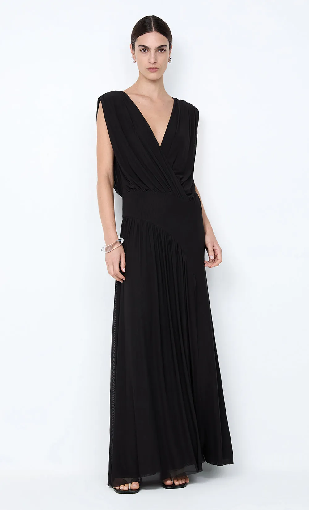 ASHLAN V NECK MAXI DRESS - BLACK sold by bec + bridge