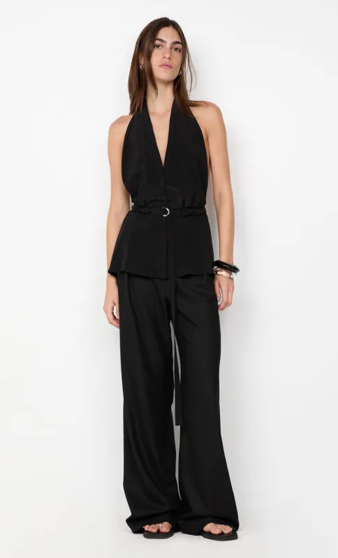 LORA HALTER TOP - BLACK sold by bec + bridge
