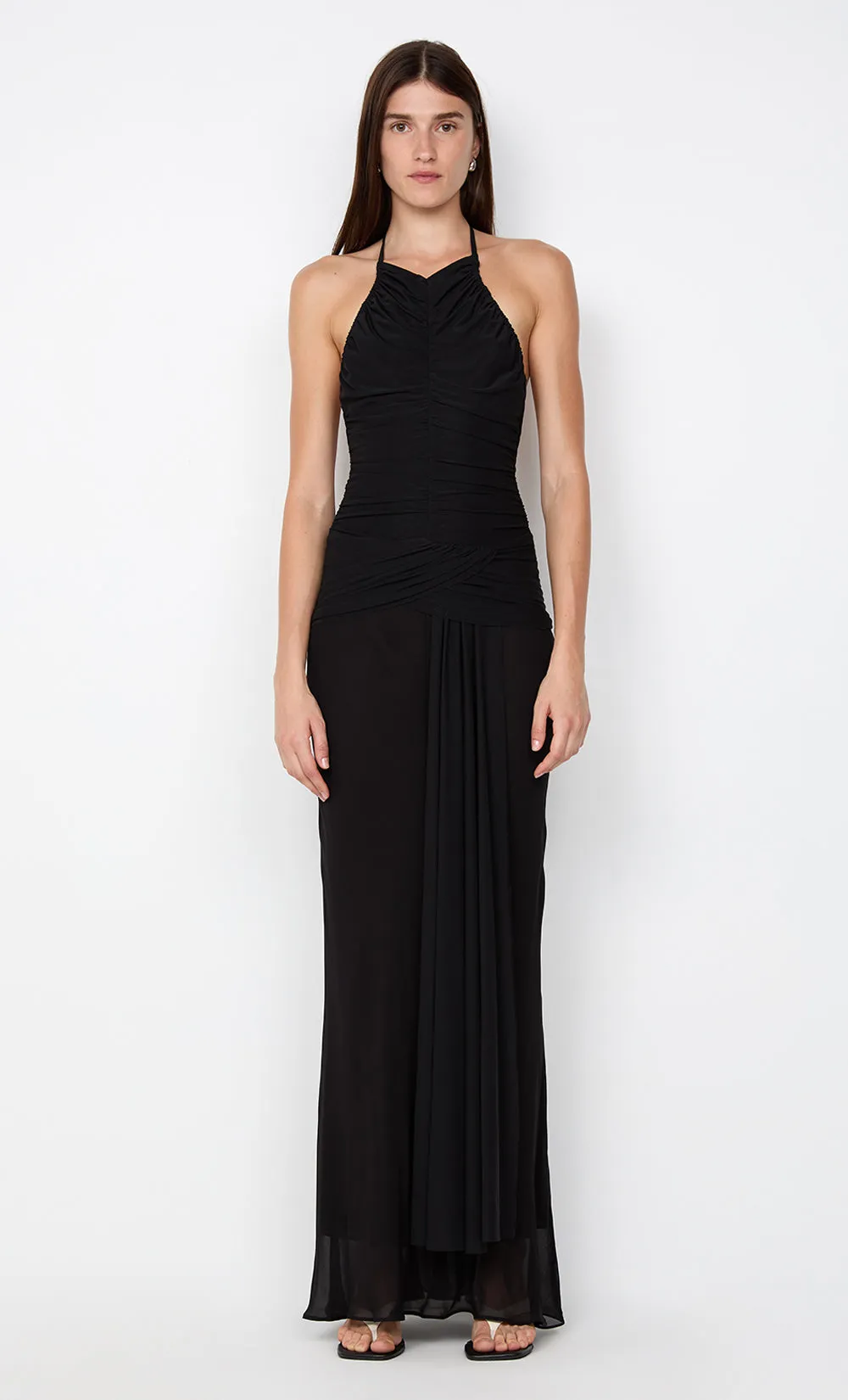 DELILAH HALTER MAXI DRESS - BLACK sold by bec + bridge