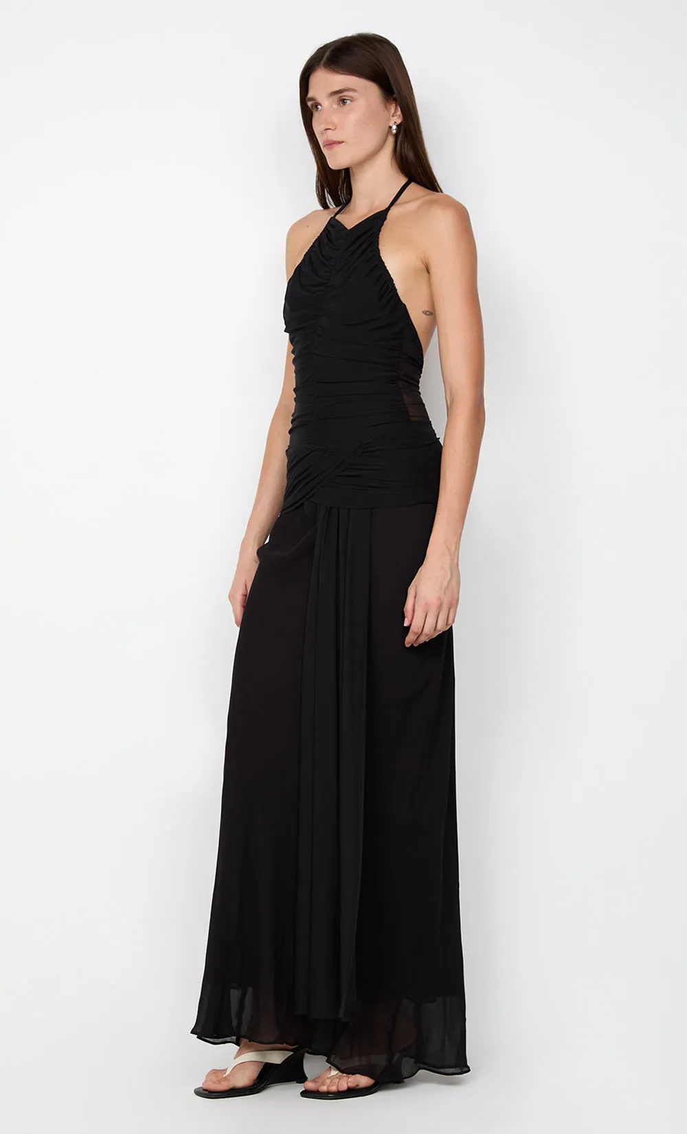 DELILAH HALTER MAXI DRESS - BLACK sold by bec + bridge product image thumbnail 3