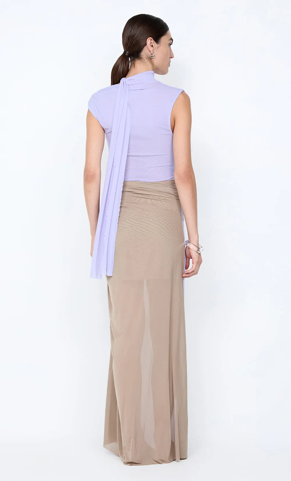 CONNI TWIST MAXI DRESS - WISTERIA/TAUPEE sold by bec + bridge product image thumbnail 5