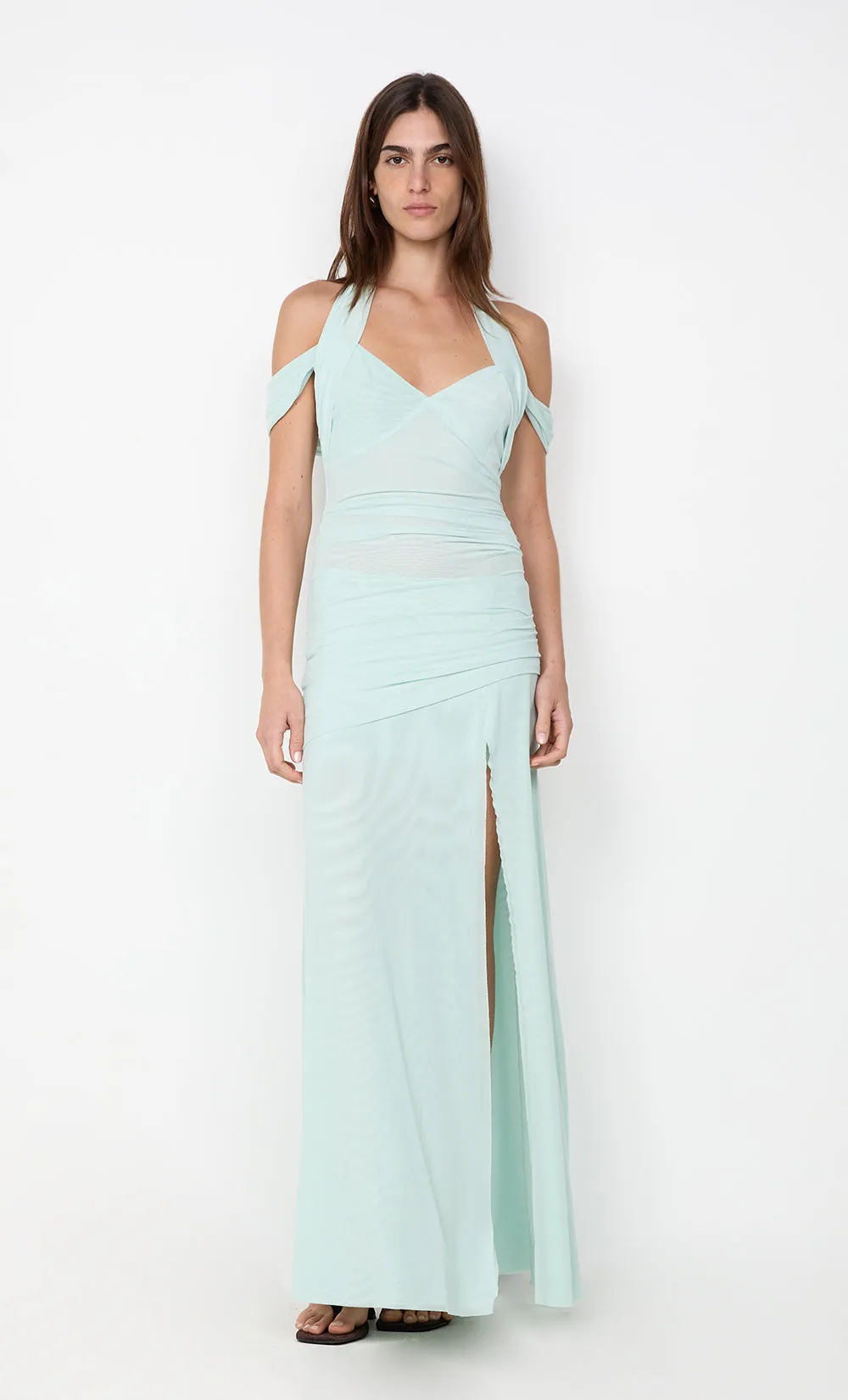 WINNIE HALTER MAXI DRESS - SPEARMINT sold by bec + bridge