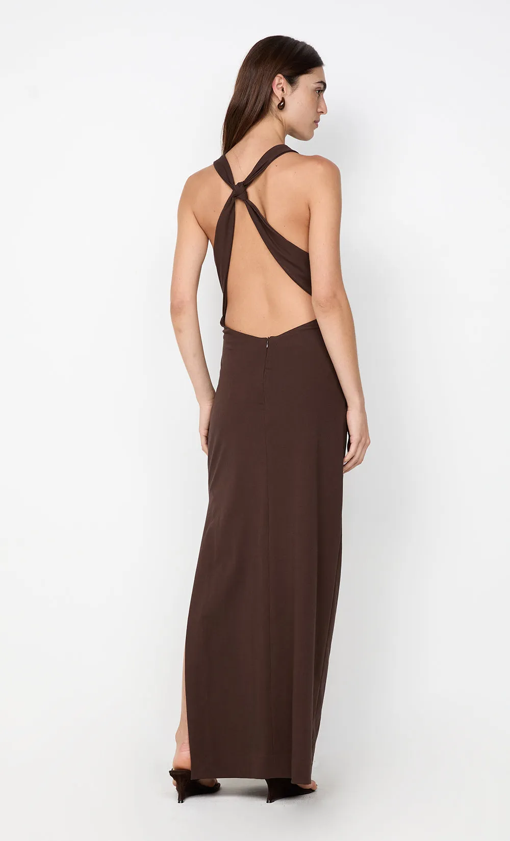 ANNETTA COWL NECK MAXI DRESS - DARK CHOCOLATE sold by bec + bridge product image thumbnail 2