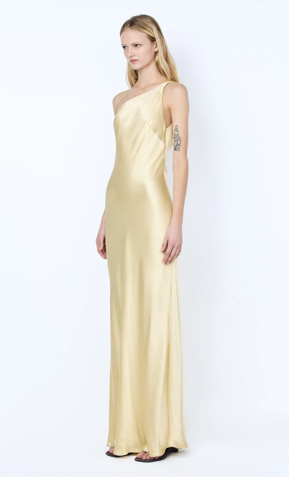 GIA ASYM MAXI DRESS - WHEAT sold by bec + bridge product image thumbnail 3