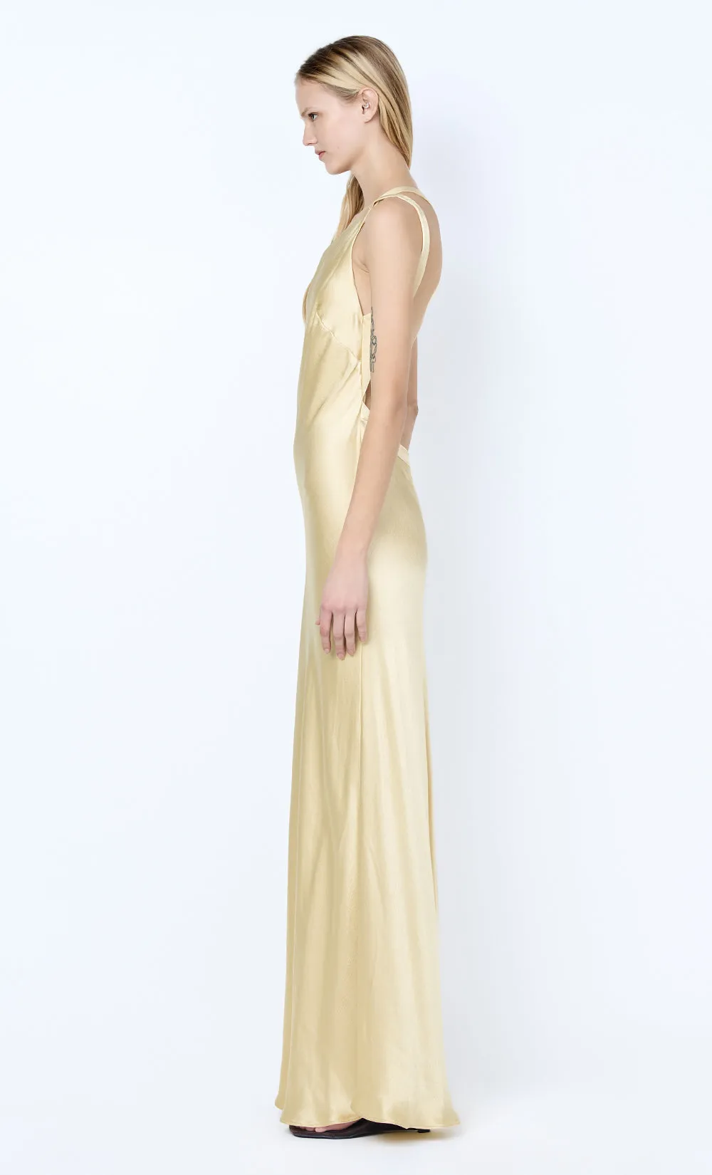 GIA ASYM MAXI DRESS - WHEAT sold by bec + bridge product image thumbnail 4