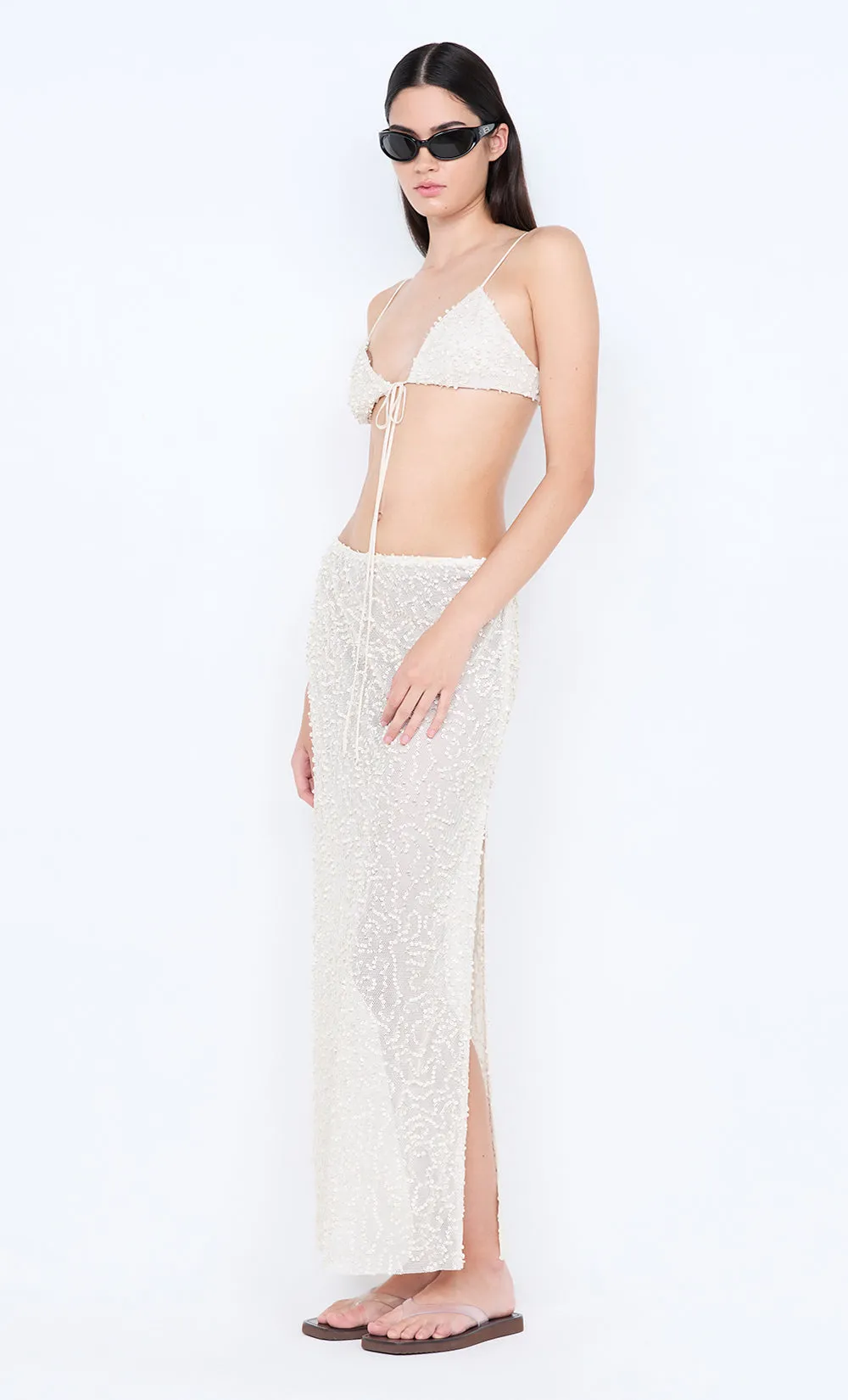 EDITH MAXI SKIRT - BUTTERCREAM sold by bec + bridge