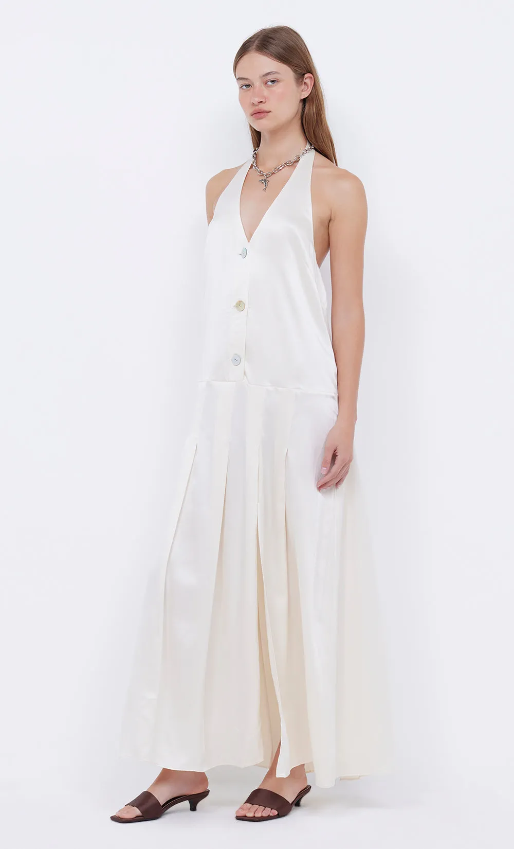 KAIA HALTER MAXI DRESS - IVORY sold by bec + bridge product image thumbnail 3
