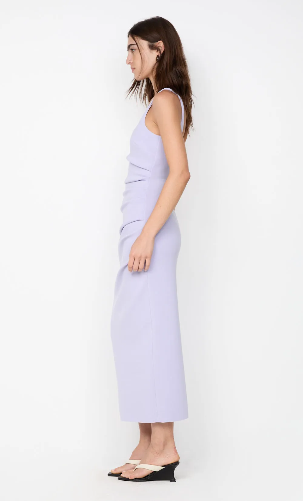 KARINA TUCK MIDI DRESS - LILAC sold by bec + bridge product image thumbnail 3