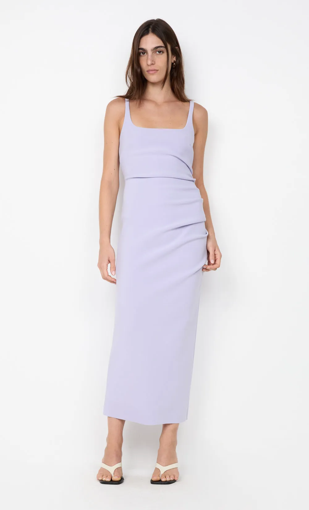 KARINA TUCK MIDI DRESS - LILAC sold by bec + bridge