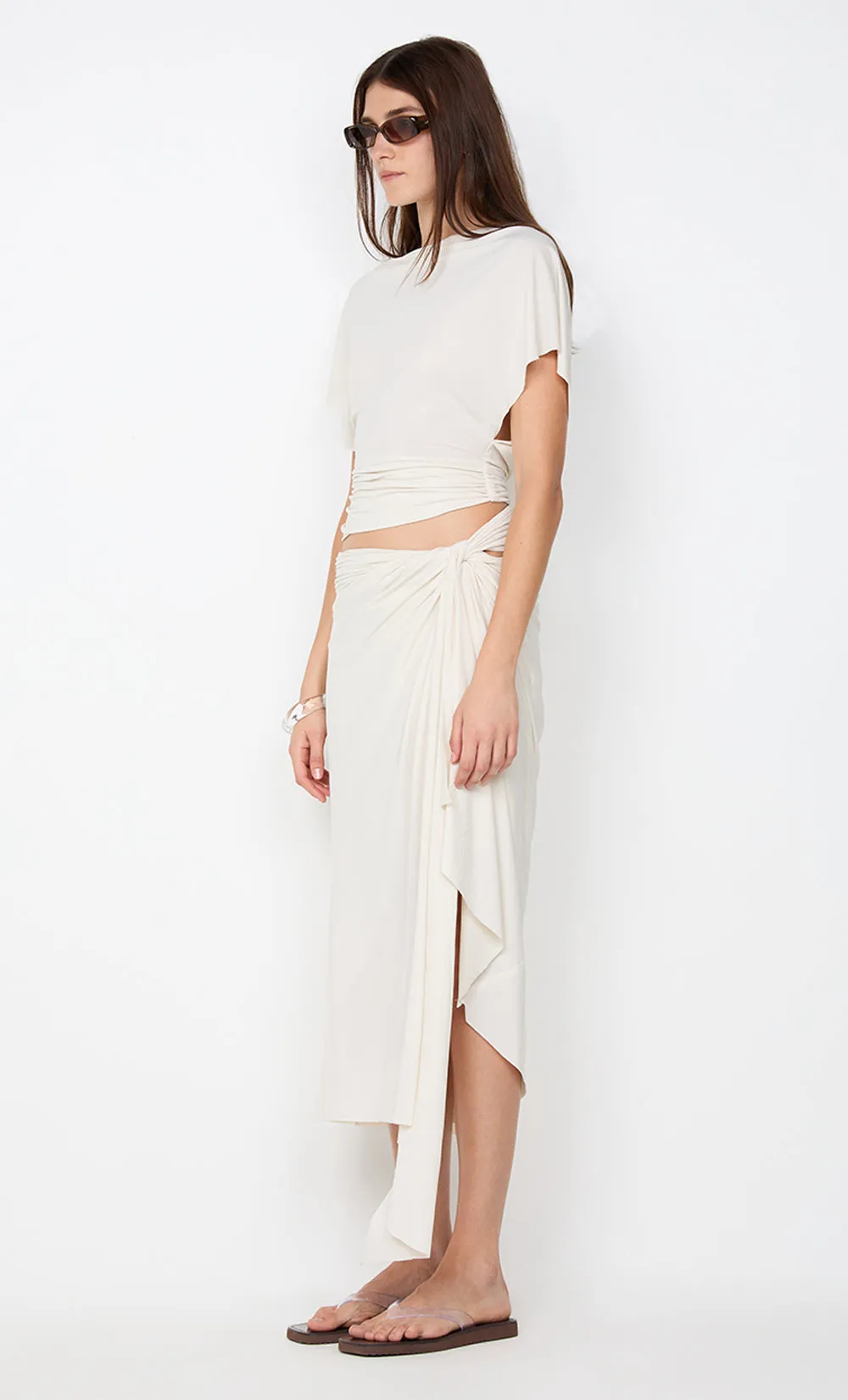 CLEMENTINE DRAPE SKIRT - VANILLA sold by bec + bridge product image thumbnail 5