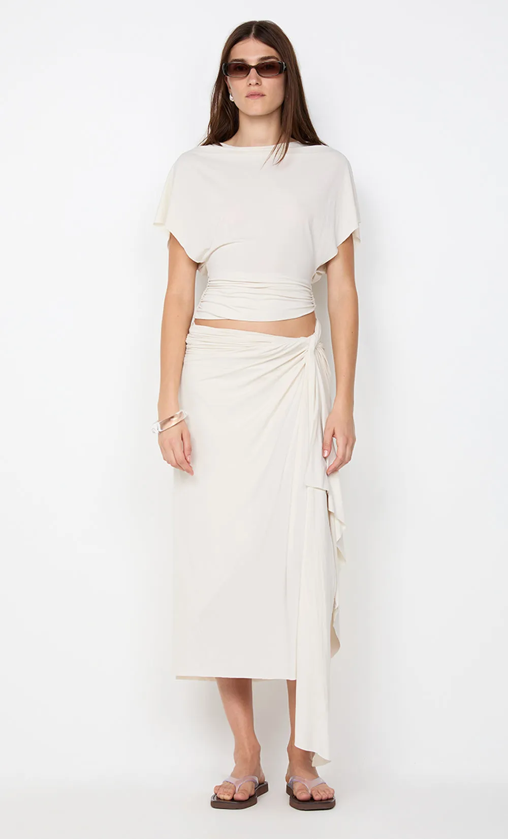 CLEMENTINE DRAPE SKIRT - VANILLA sold by bec + bridge product image thumbnail 4