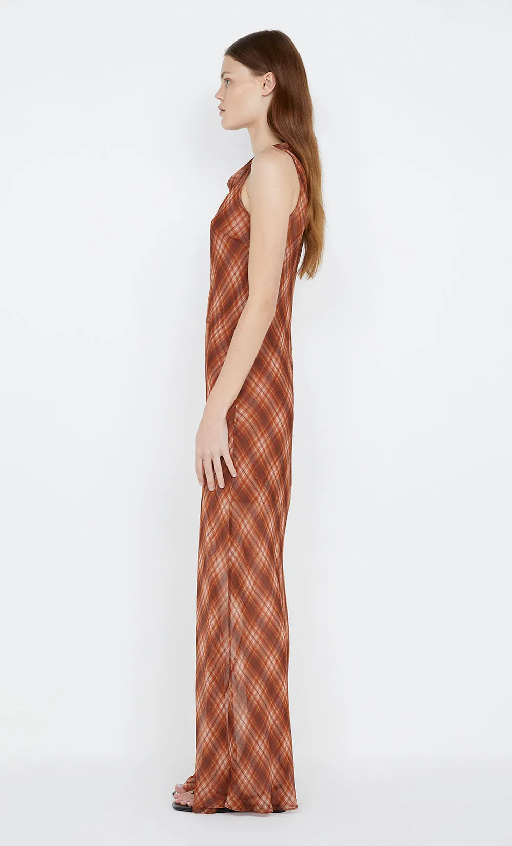 DEVI BOATNECK DRESS - DESERT CHECK sold by bec + bridge product image thumbnail 4