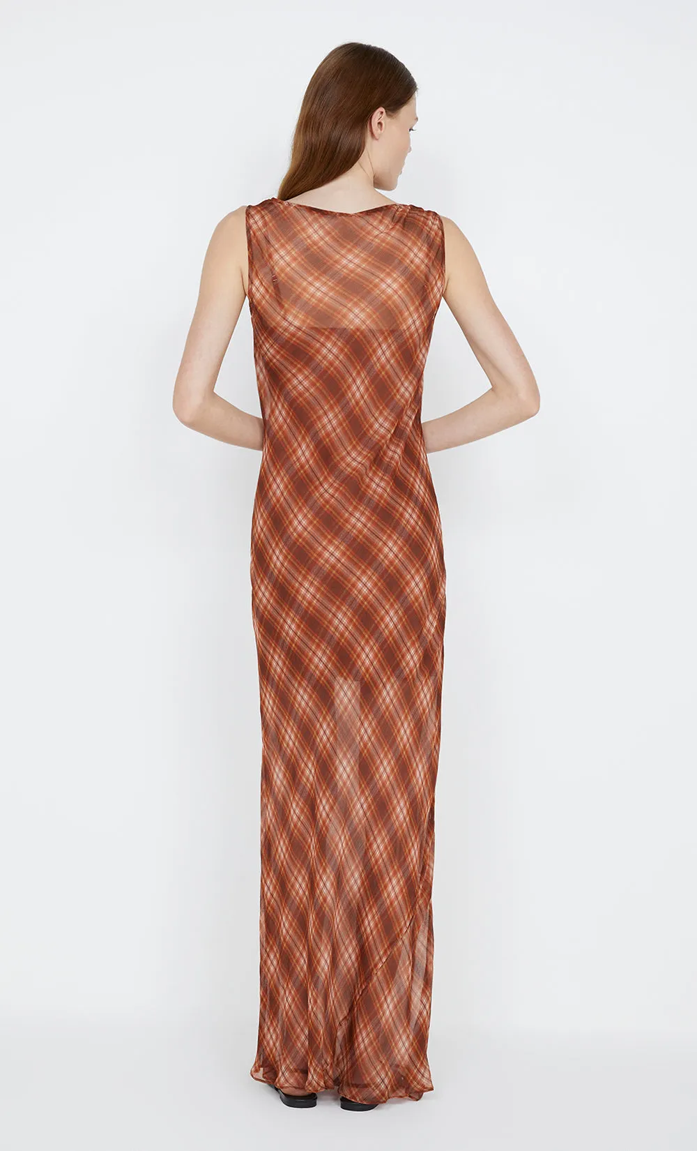 DEVI BOATNECK DRESS - DESERT CHECK sold by bec + bridge product image thumbnail 2