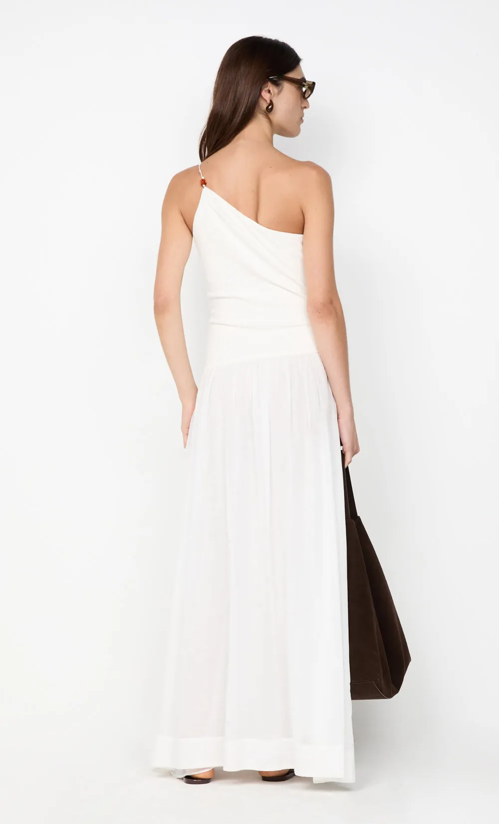 SABRINE ASYM MAXI DRESS - IVORY/WHITE sold by bec + bridge product image thumbnail 4